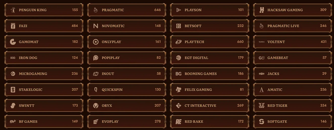 WildRobin Casino softwareproviders overzicht Pragmatic Play NetEnt Evolution en meer dan 100 aanbieders